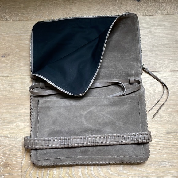 Allsaints suede clutch, shoulder or crossbody bag - Picture 6 of 14